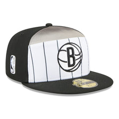 Brooklyn Nets 2025 NBA Tip Off Split Panel 59FIFTY Fitted Hat White/Black - NBA