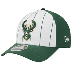 Milwaukee Bucks 2025 NBA Tip Off M-Crown A-Frame 9FORTY Adjustable Hat White/Hunter Green - NBA