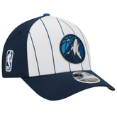 Minnesota Timberwolves 2025 NBA Tip Off M-Crown A-Frame 9FORTY Adjustable Hat White/Navy - NBA