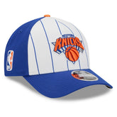 New York Knicks 2025 NBA Tip Off M-Crown A-Frame 9FORTY Adjustable Hat White/Blue - NBA