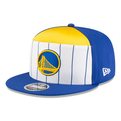Golden State Warriors 2025 NBA Tip Off Split Panel 9FIFTY Snapback Hat White/Royal - NBA