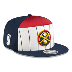 Denver Nuggets 2025 NBA Tip Off Split Panel 9FIFTY Snapback Hat White/Navy - NBA