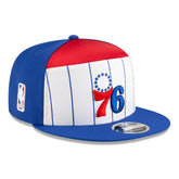 Philadelphia 76ers 2025 NBA Tip Off Split Panel 9FIFTY Snapback Hat White/Blue - NBA