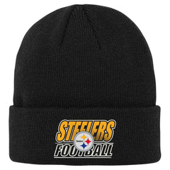 Pittsburgh Steelers Outerstuff Youth Team Gradient Cuffed Knit Hat Black | NFL