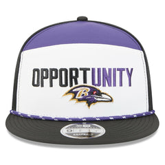 Baltimore Ravens New Era 2025 Inspire Change Split Panel 9FIFTY Snapback Hat White/Black | NFL