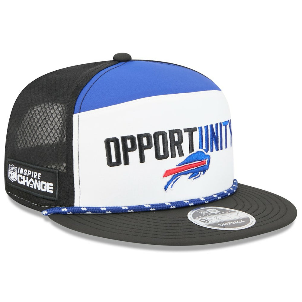 Buffalo Bills New Era 2025 Inspire Change Split Panel 9FIFTY Snapback Hat White/Black | NFL