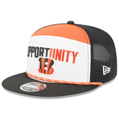 Cincinnati Bengals New Era 2025 Inspire Change Split Panel 9FIFTY Snapback Hat White/Black | NFL