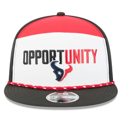 Houston Texans New Era 2025 Inspire Change Split Panel 9FIFTY Snapback Hat White/Black | NFL