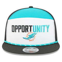 Miami Dolphins New Era 2025 Inspire Change Split Panel 9FIFTY Snapback Hat White/Black | NFL
