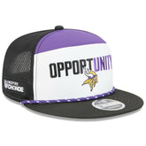 Minnesota Vikings New Era 2025 Inspire Change Split Panel 9FIFTY Snapback Hat White/Black | NFL