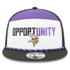 Minnesota Vikings New Era 2025 Inspire Change Split Panel 9FIFTY Snapback Hat White/Black | NFL