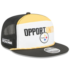 Pittsburgh Steelers New Era 2025 Inspire Change Split Panel 9FIFTY Snapback Hat White/Black | NFL