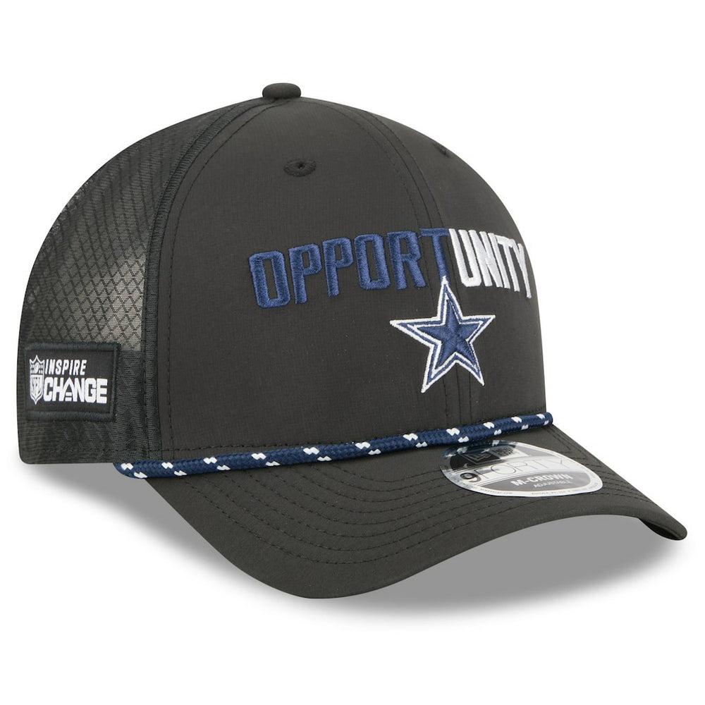 Dallas Cowboys New Era 2025 Inspire Change 9FORTY M-Crown Adjustable Hat Black | NFL