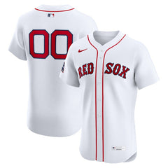 Boston Red Sox Nike Home Elite Sponsor Patch Custom Jersey - MLB