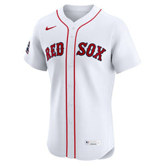 Boston Red Sox Nike Home Elite Sponsor Patch Custom Jersey - MLB