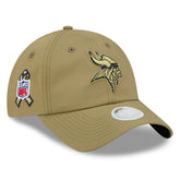 Minnesota Vikings New Era Women's 2025 Salute to Service Pony Tail Adjustable Hat Green | NFL