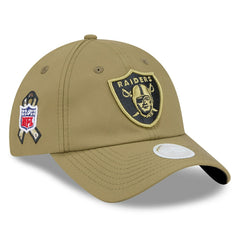 Las Vegas Raiders New Era Women's 2025 Salute to Service Pony Tail Adjustable Hat Green | NFL
