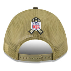 New York Giants New Era Youth 2025 Salute to Service 9FORTY A-Frame Adjustable Hat Green/Dark Green | NFL
