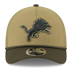 Detroit Lions New Era Youth 2025 Salute to Service 9FORTY A-Frame Adjustable Hat Green/Dark Green | NFL