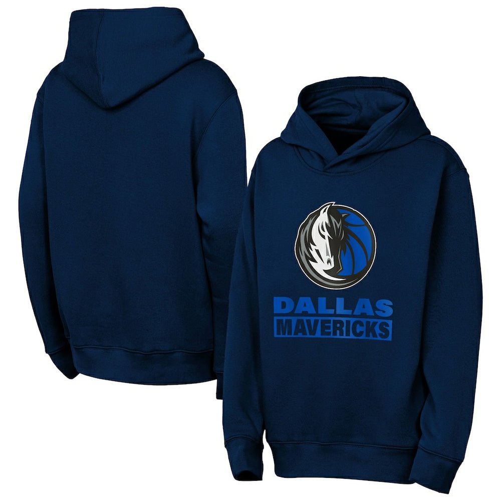 Dallas Mavericks Outerstuff Youth Back To The Basics Hoodie Navy - NBA