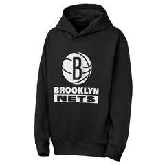Brooklyn Nets Outerstuff Youth Back To The Basics Hoodie Black - NBA