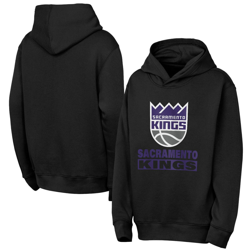 Sacramento Kings Outerstuff Youth Back To The Basics Hoodie Black - NBA