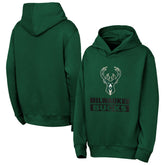 Milwaukee Bucks Outerstuff Youth Back To The Basics Hoodie Hunter Green - NBA