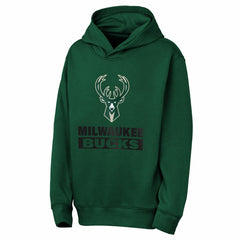 Milwaukee Bucks Outerstuff Youth Back To The Basics Hoodie Hunter Green - NBA