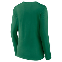 Philadelphia Eagles Women's Super Bowl LIX Champions Retro Logo Long Sleeve V-Neck T-Shirt Kelly Green | Fanatics
