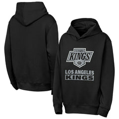 Los Angeles Kings Outerstuff Youth Back to Basics Hoodie - Black - NHL