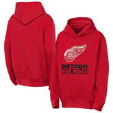 Detroit Red Wings Outerstuff Youth Back to Basics Hoodie - Red - NHL