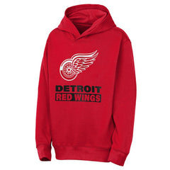 Detroit Red Wings Outerstuff Youth Back to Basics Hoodie - Red - NHL