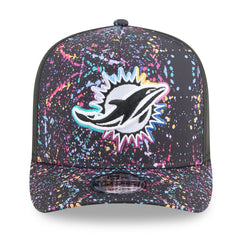 Miami Dolphins New Era 2025 NFL Crucial Catch A-Frame 9FIFTY Snapback Hat Black | NFL