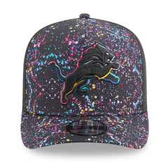 Detroit Lions New Era 2025 NFL Crucial Catch A-Frame 9FIFTY Snapback Hat Black | NFL