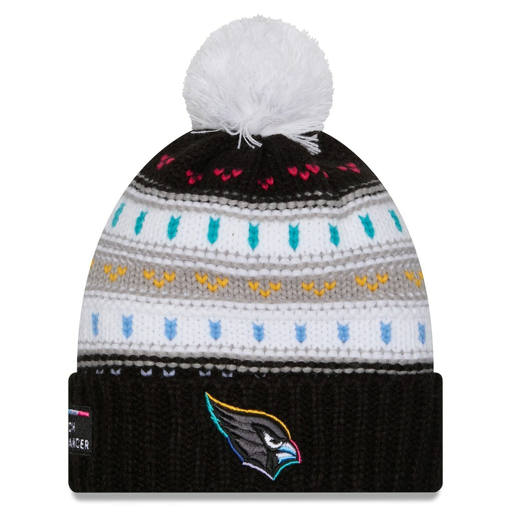 Arizona Cardinals New Era Women's 2025 NFL Crucial Catch Cuffed Knit Hat with Pom Black | NFL