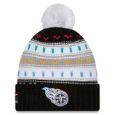 Tennessee Titans New Era Women's 2025 NFL Crucial Catch Cuffed Knit Hat with Pom Black | NFL