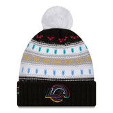 Los Angeles Rams New Era Women's 2025 NFL Crucial Catch Cuffed Knit Hat with Pom Black | NFL
