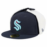 Seattle Kraken New Era Injection Dog Ear Classic Fitted Hat - Deep Sea Blue - NHL