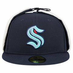 Seattle Kraken New Era Injection Dog Ear Classic Fitted Hat - Deep Sea Blue - NHL
