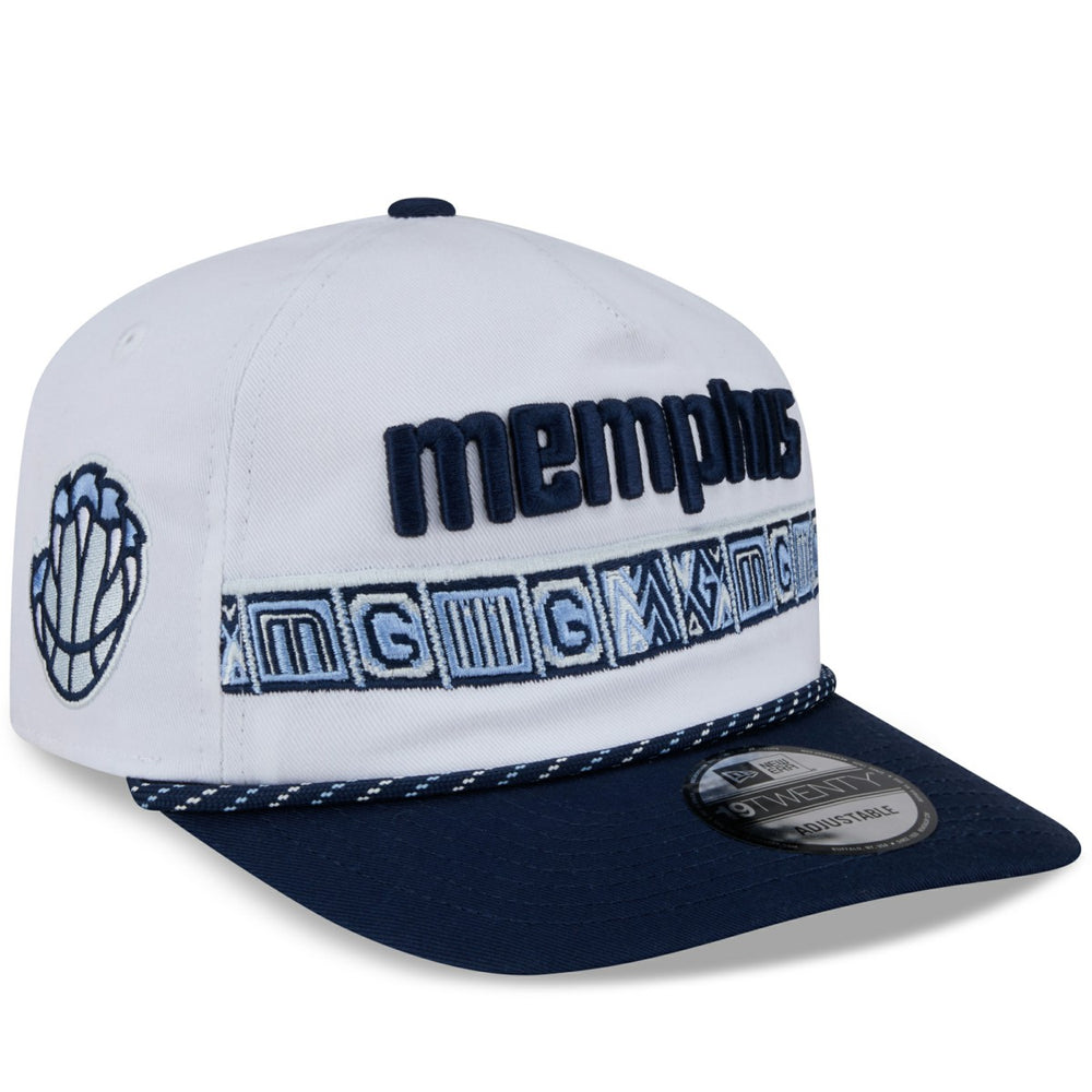 Memphis Grizzlies 2025/26 City Edition 19TWENTY Adjustable Hat White/Navy - NBA