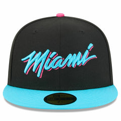 Miami Heat 2025/26 City Edition 59FIFTY Fitted Hat Black/Turquoise - NBA