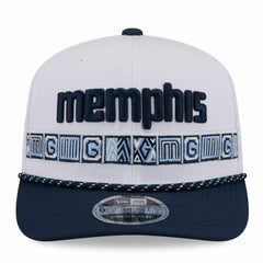 Memphis Grizzlies 2025/26 City Edition 9SEVENTY Adjustable Hat White/Navy - NBA
