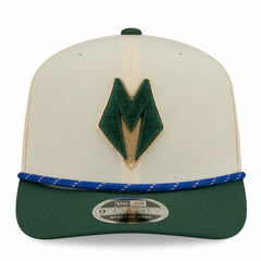 Milwaukee Bucks 2025/26 City Edition 9SEVENTY Adjustable Hat Cream/Hunter Green - NBA