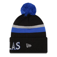 Dallas Mavericks 2025/26 City Edition Cuffed Knit Hat with Pom Black/Blue - NBA