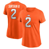 Patrick Surtain II Denver Broncos Women's Player Name & Number T-Shirt Orange | Nike for Sale