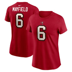 Baker Mayfield Tampa Bay Buccaneers Women's Player Name & Number T-Shirt Red | Nike for Sale