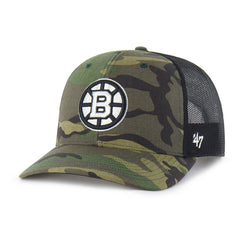 Boston Bruins '47 Trucker Snapback Hat - Camo - NHL
