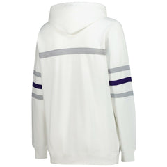 Baltimore Ravens Women's Plus Size Head Coach Throwback Pullover Hoodie White | Mitchell & Ness