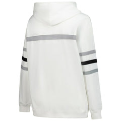 Pittsburgh Steelers Women's Plus Size Head Coach Throwback Pullover Hoodie White | Mitchell & Ness