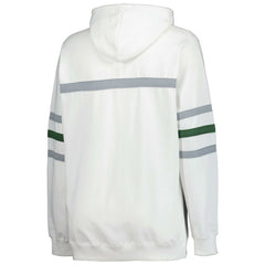 Green Bay Packers Women's Plus Size Head Coach Throwback Pullover Hoodie White | Mitchell & Ness